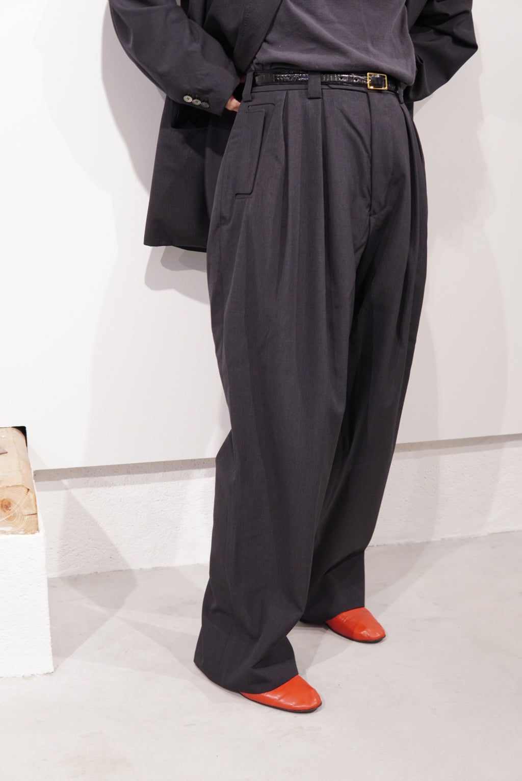 【SADE】Light Wool Wide Slacks