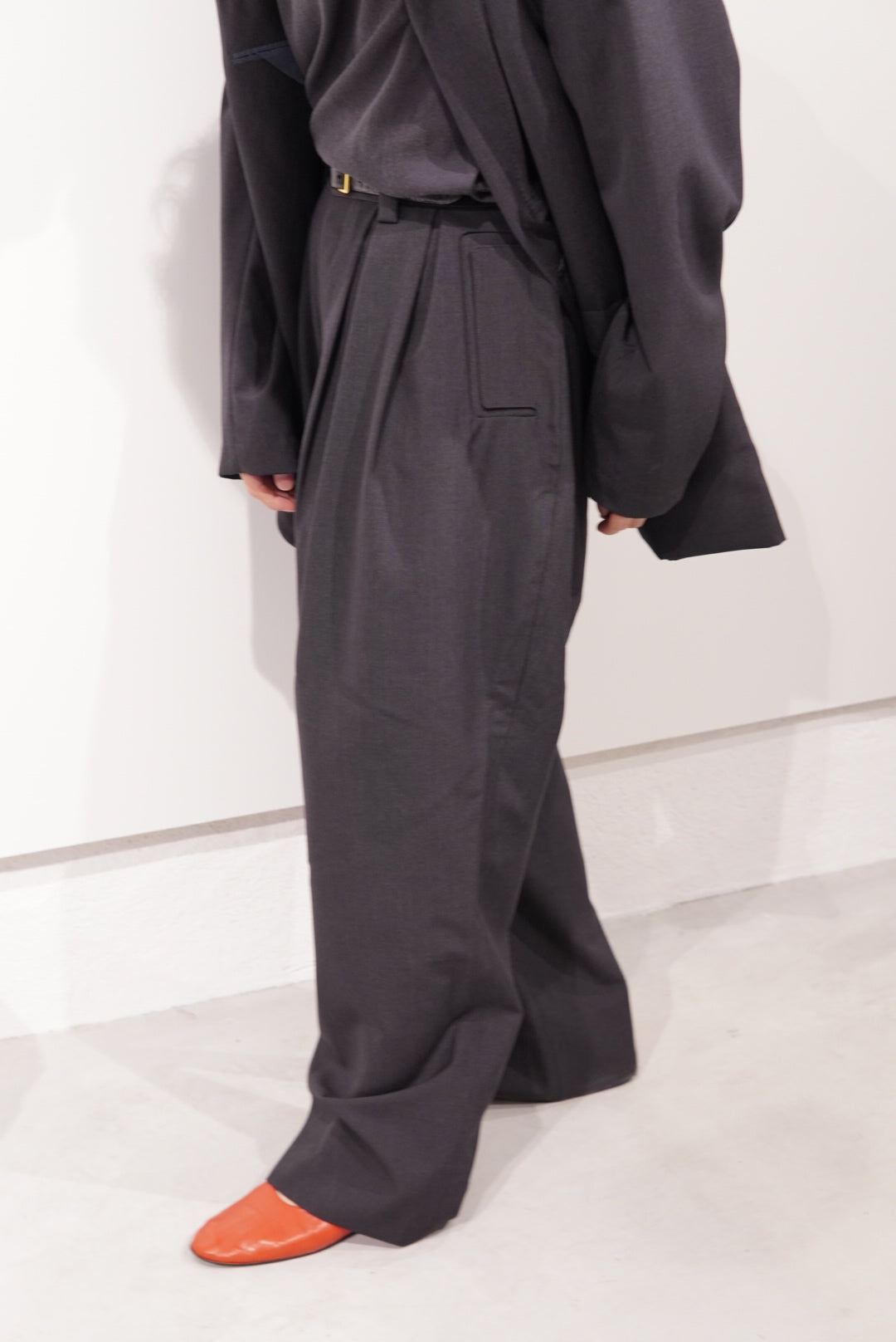 【SADE】Light Wool Wide Slacks