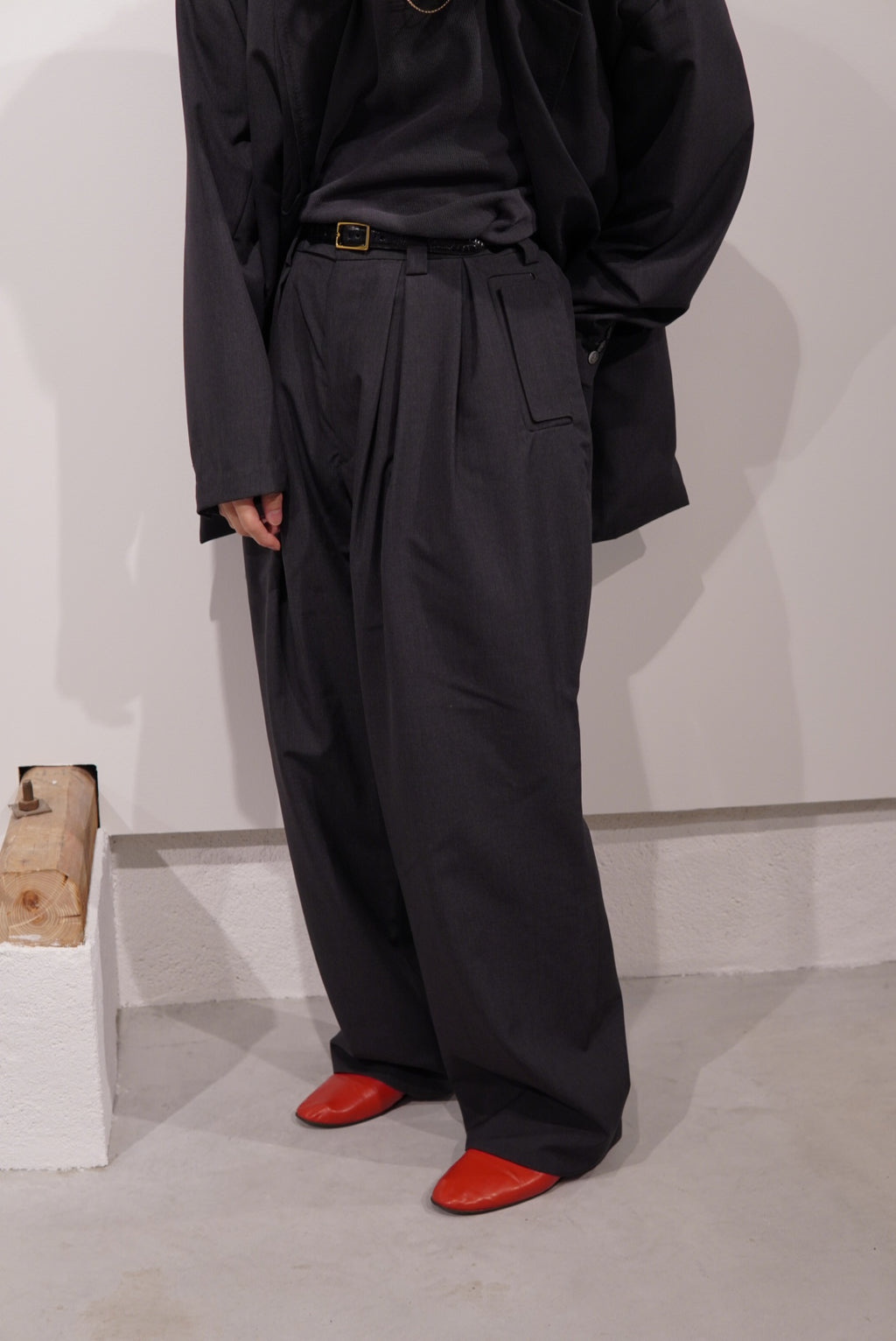 【SADE】Light Wool Wide Slacks