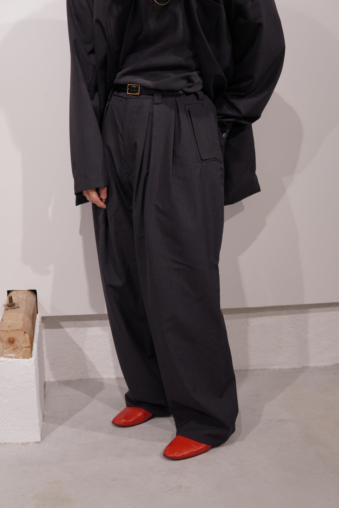 【SADE】Light Wool Wide Slacks
