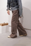 【SADE】Silk-Linen Flare Pants