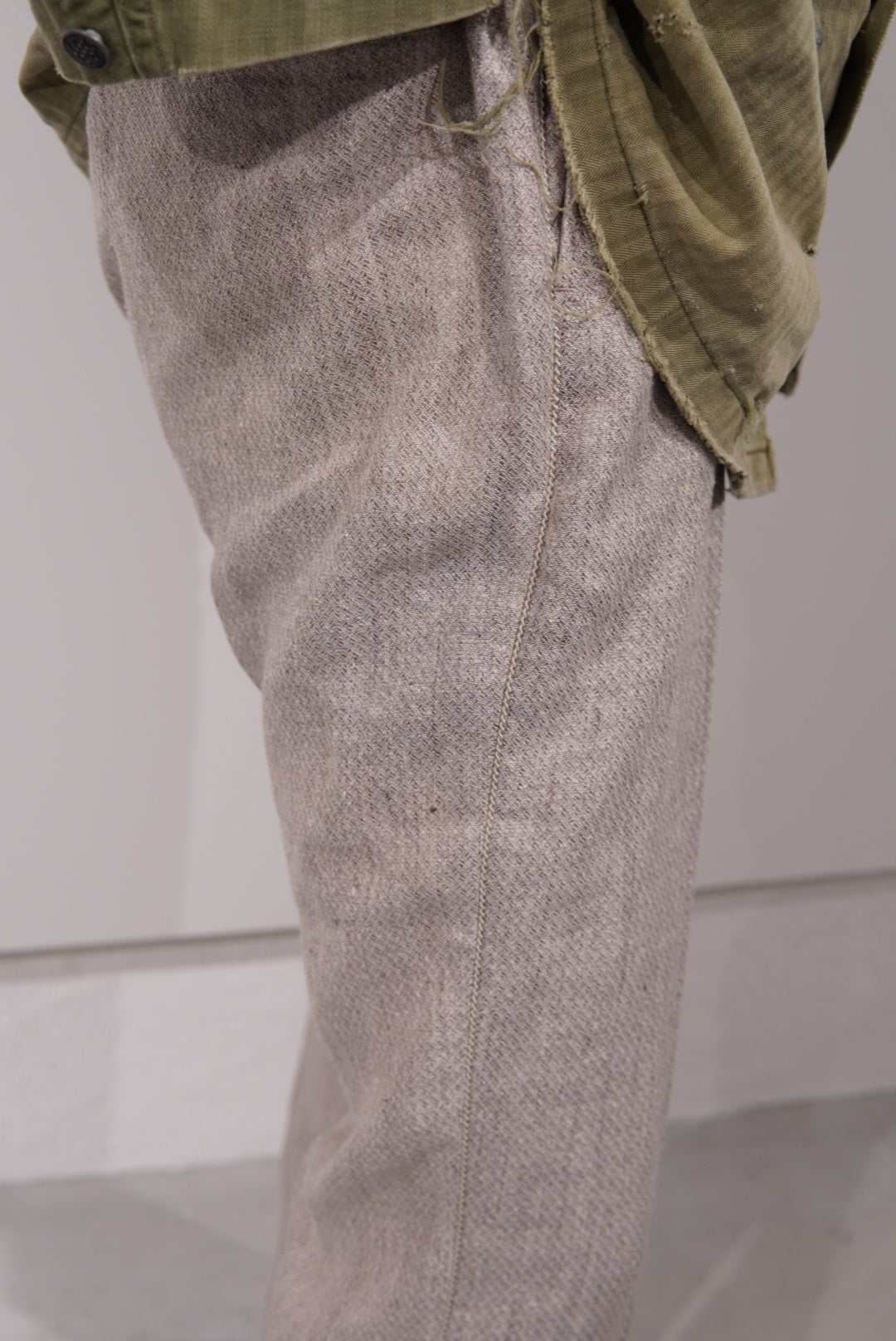 【SADE】Silk-Linen Flare pants