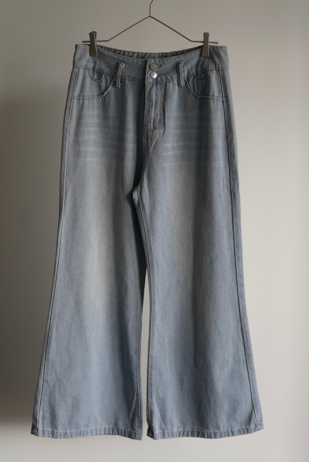 Unknown Light Wash Wide Flare Denim