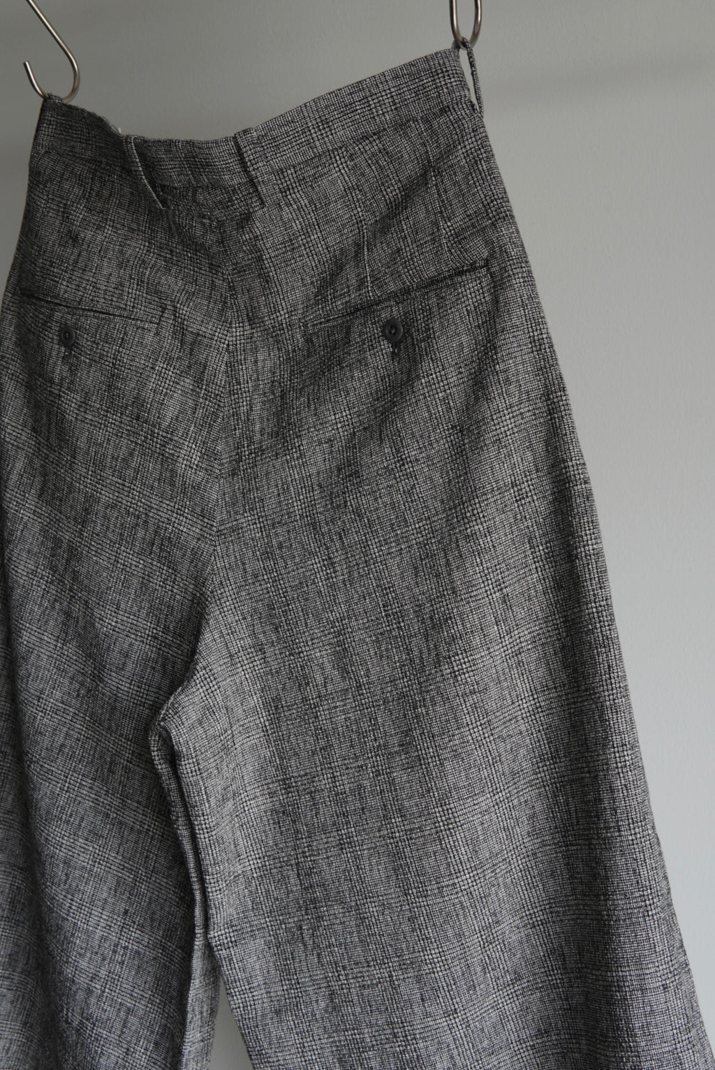 【m’s braque】CROPPED BAGGY PANTS GLEN CHECK