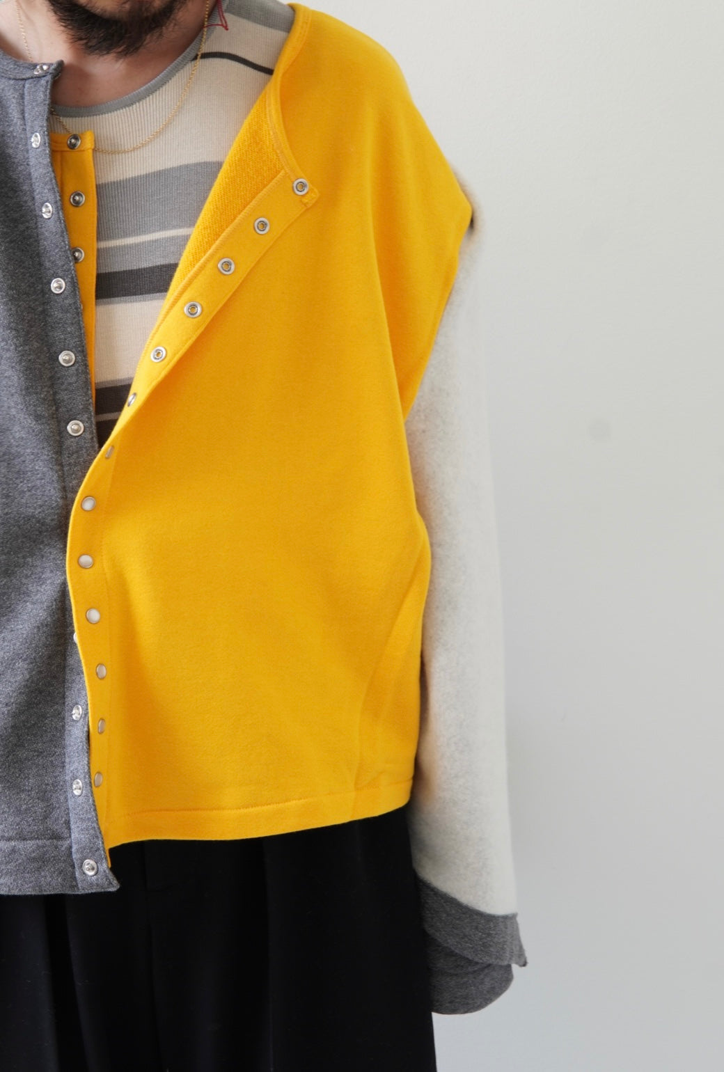 CCGA11UNI-A SNAP BUTTON CARDIGAN