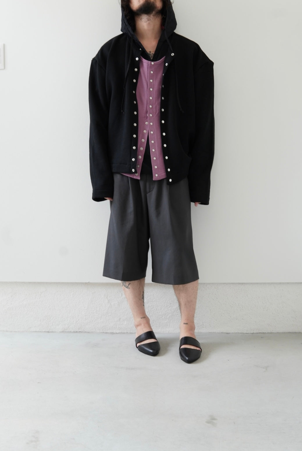 CCGA11UNI-A SNAP BUTTON CARDIGAN