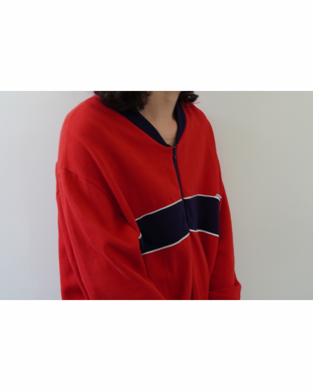 Color Block Zip-Up Sweat