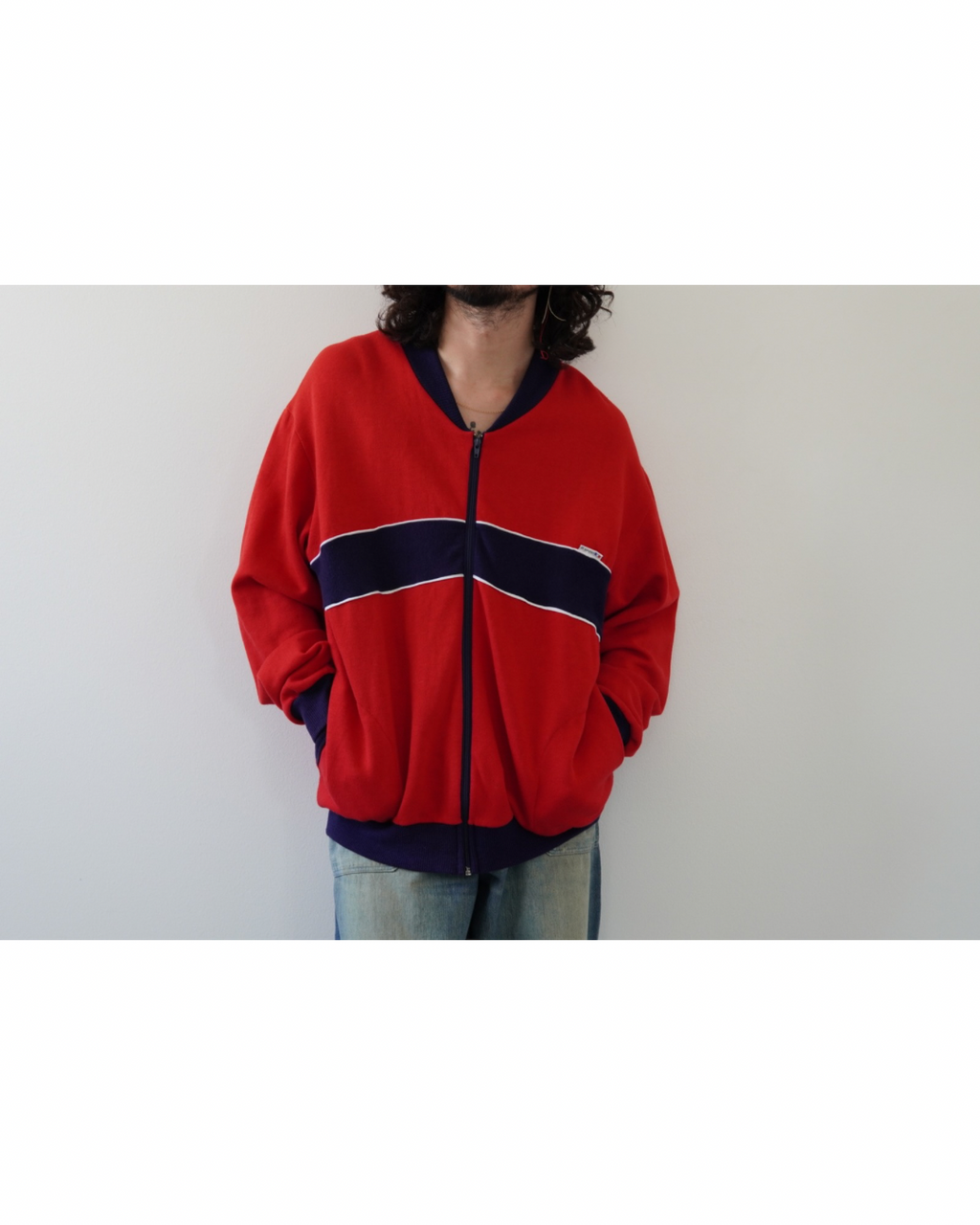 Color Block Zip-Up Sweat