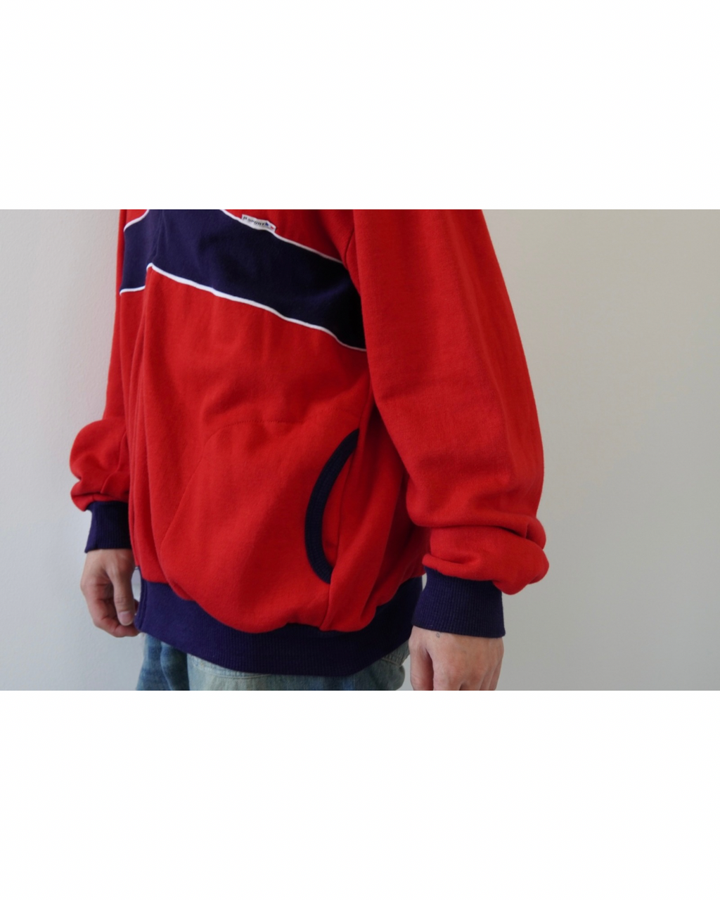 Color Block Zip-Up Sweat